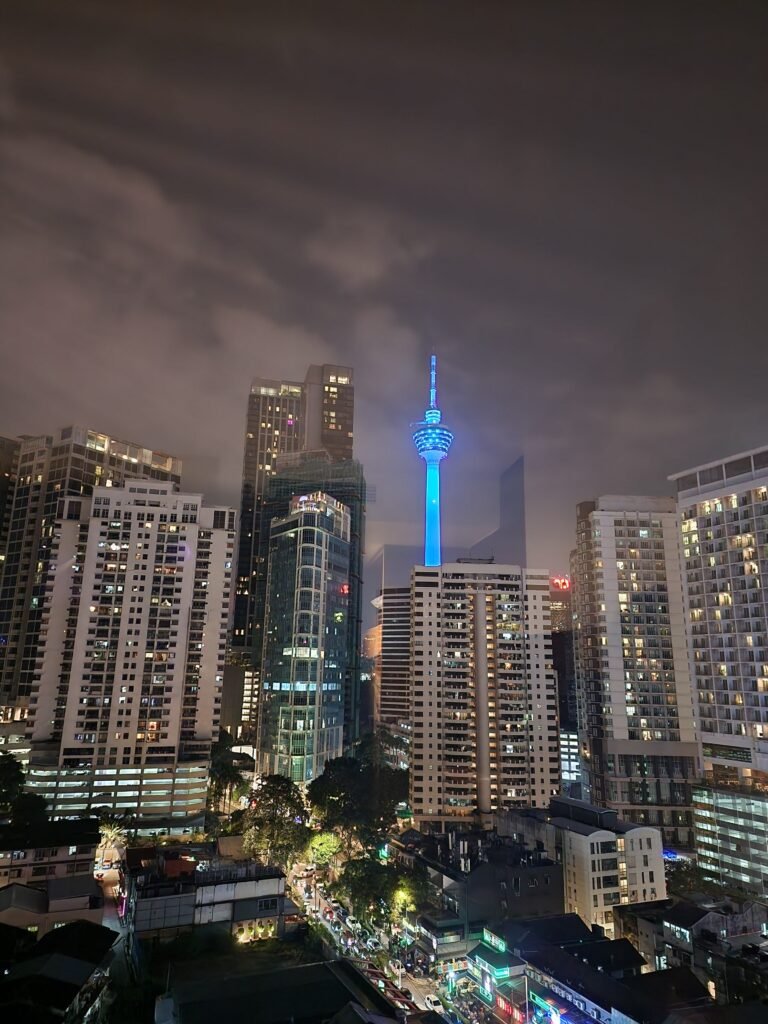 Malaysia travel experience guide – Kuala Lumpur skyline at night
