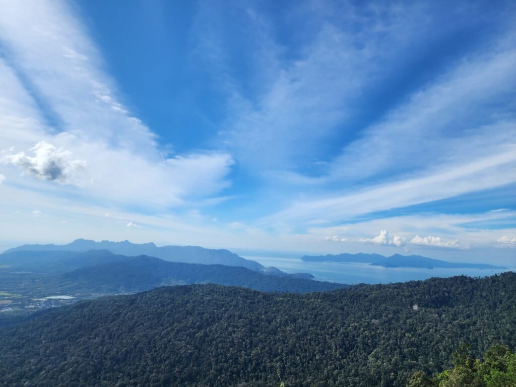view from gunung raya