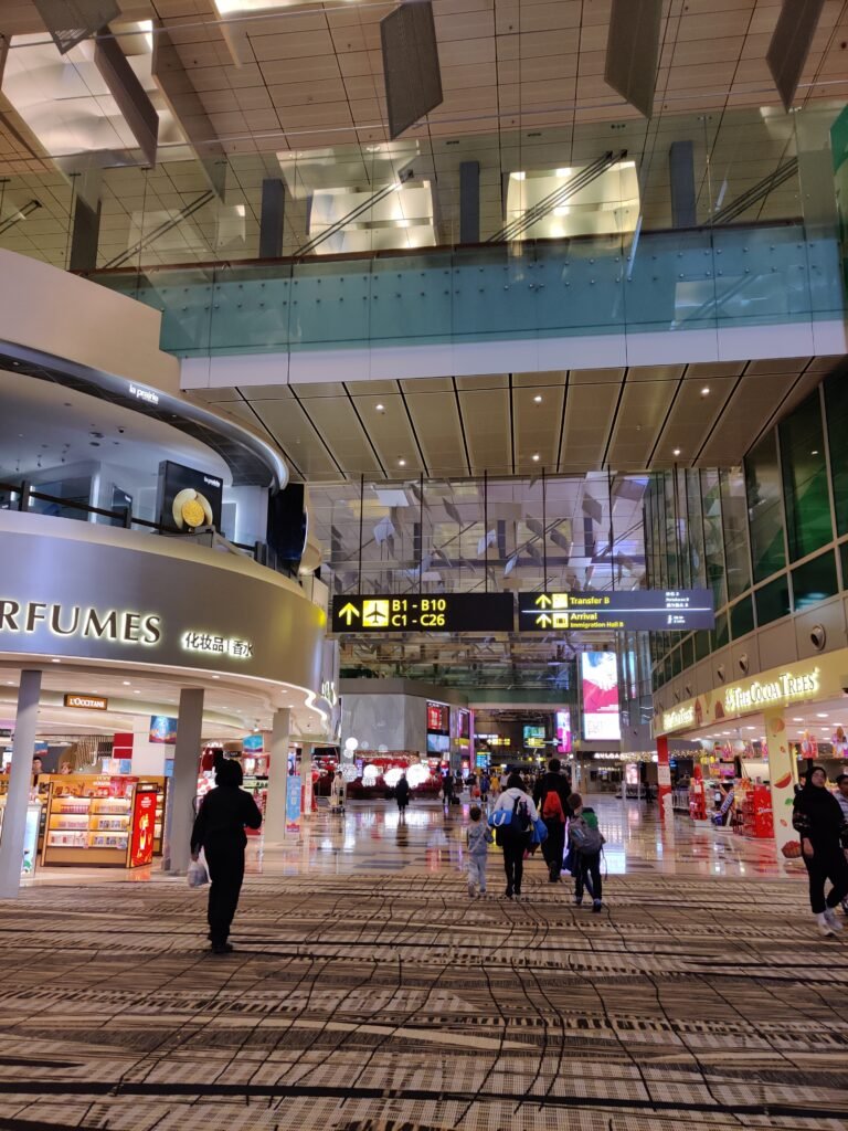 Singapore changi airport layover to catch flight to bali, indonesia