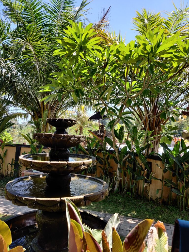 lunch after white water rafting at bali indonesia