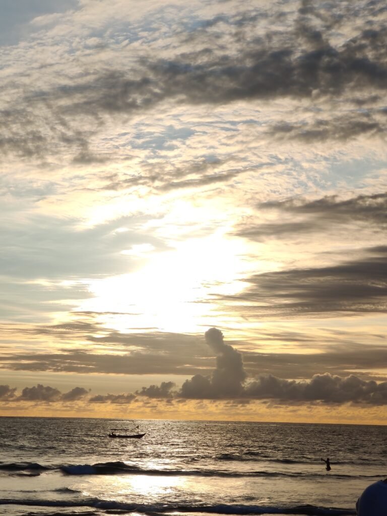 view from kuta beach bali indonesia