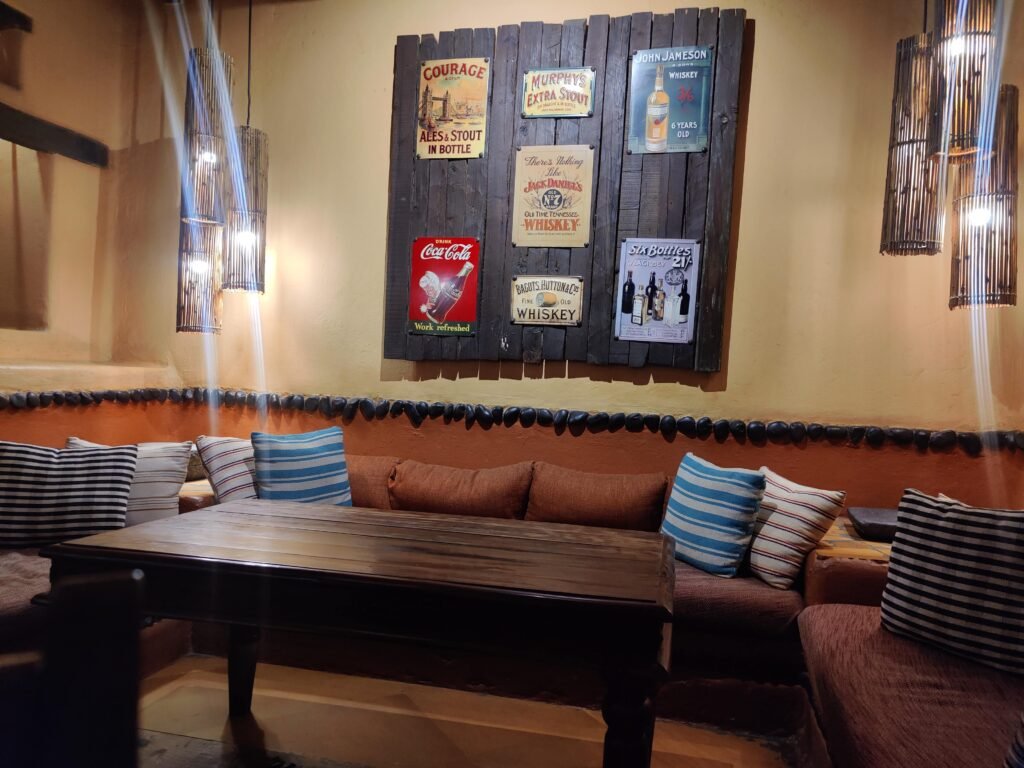 Roadhouse hotel in thamel nepal with cozy furnace