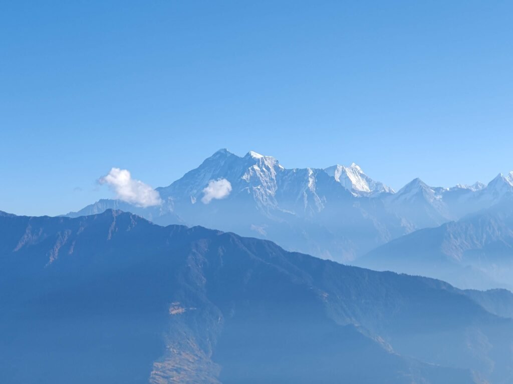 the white mountain aka mount everest from kuri village kalinchowk Nepal Travel Diary: Thamel to Kalinchowk Journey